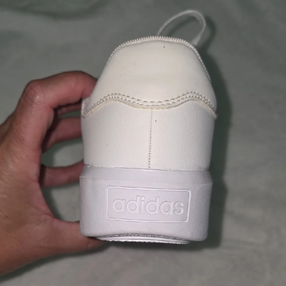 Adidas White Sneakers Court Platform Sz 8 NWT Basketball Skateboard - Picture 4 of 8